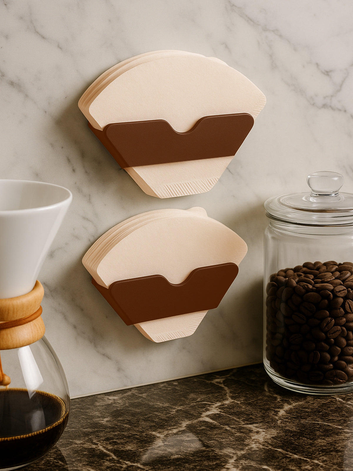 Kahve Filtre Kağıdı Standı – Minimalist 3D Tasarım