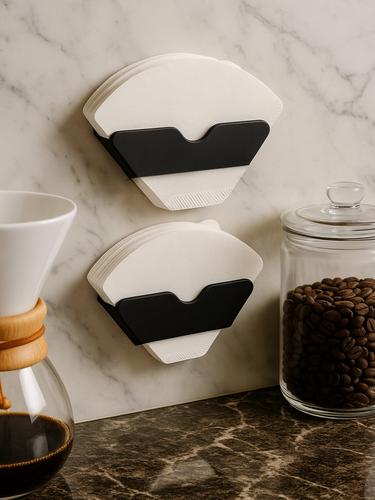 Kahve Filtre Kağıdı Standı – Minimalist 3D Tasarım