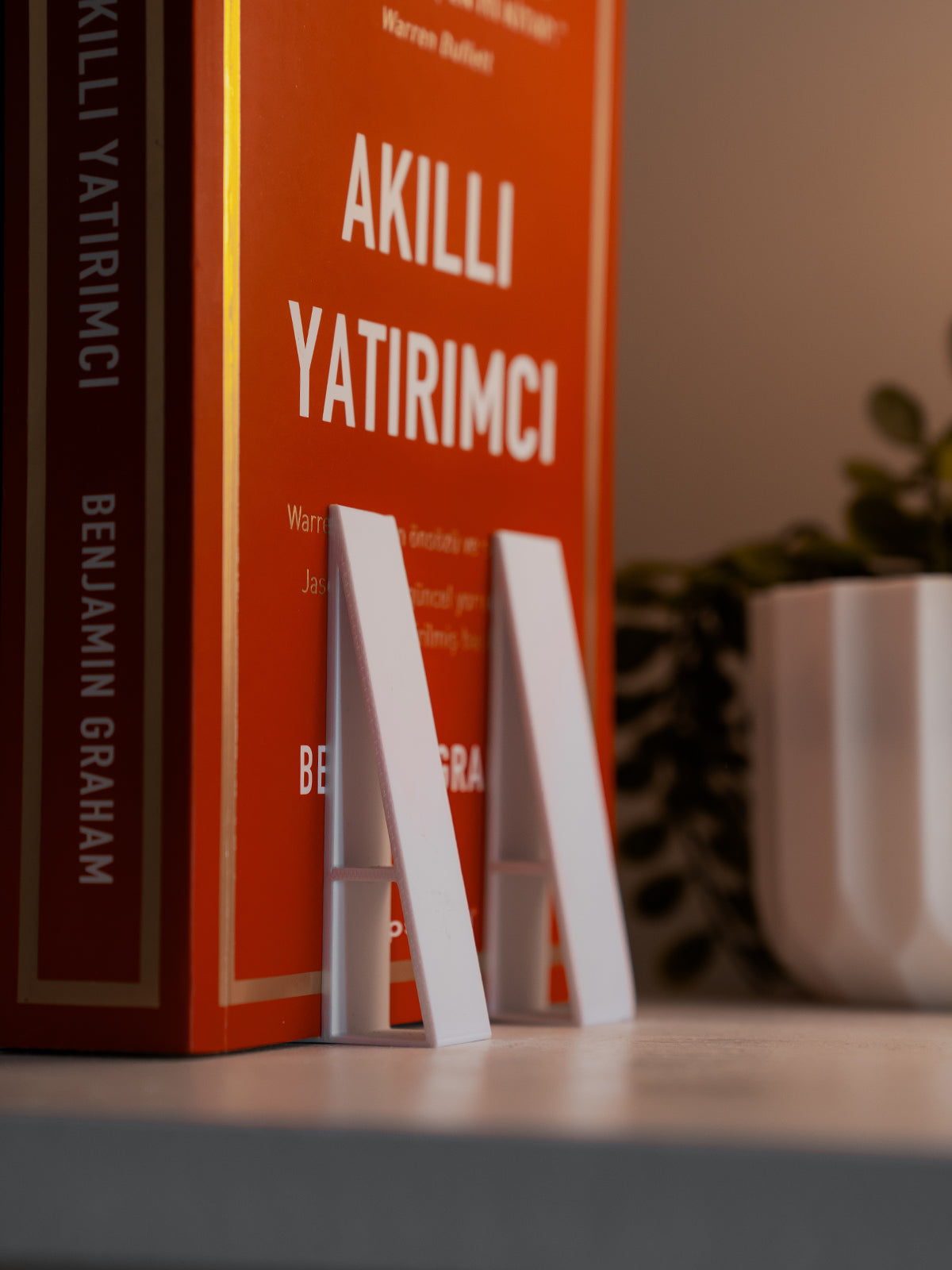 Modern Tasarımlı Kitap Tutucu 4'LÜ PAKET  – 3D Baskı Dekoratif Destek